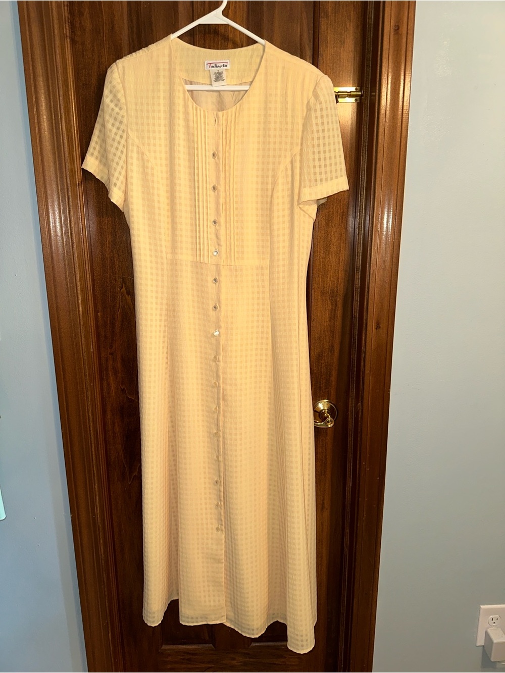 Talbots Light Yellow Button-Front Women’s Dress